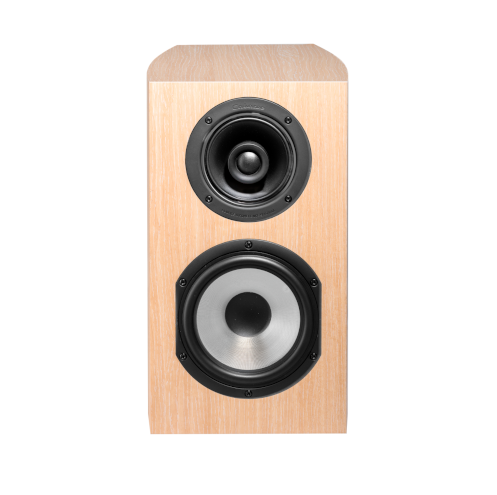 Antigua MC170 speaker in light oak, front view